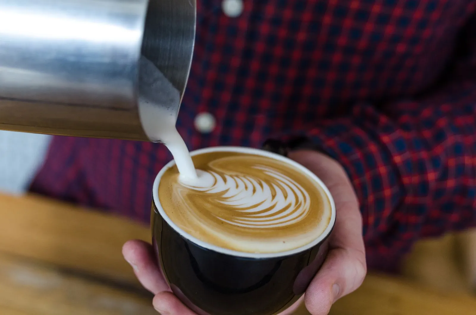 Espresso y arte latte